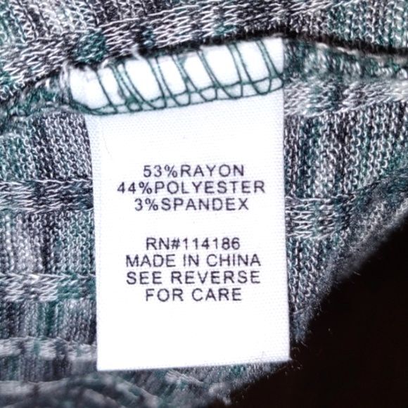 89th & Madison Green & Navy Metal Accented  Lightweight Sweater size L - Picture 6 of 7